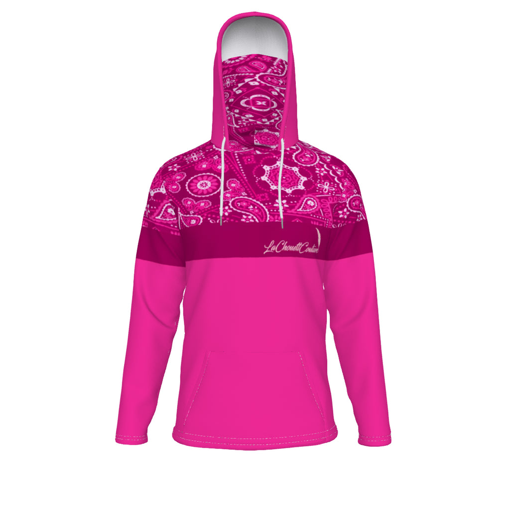 BANDANA VIRAL PINKISH Unisex Pullover Hoodie With Mask