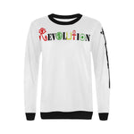 REVOLUTION Women's Rib Cuff Crew Neck Sweatshirt (Model H34)