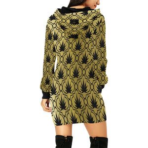 HIGHLEAF GOLD All Over Print Hoodie Mini Dress