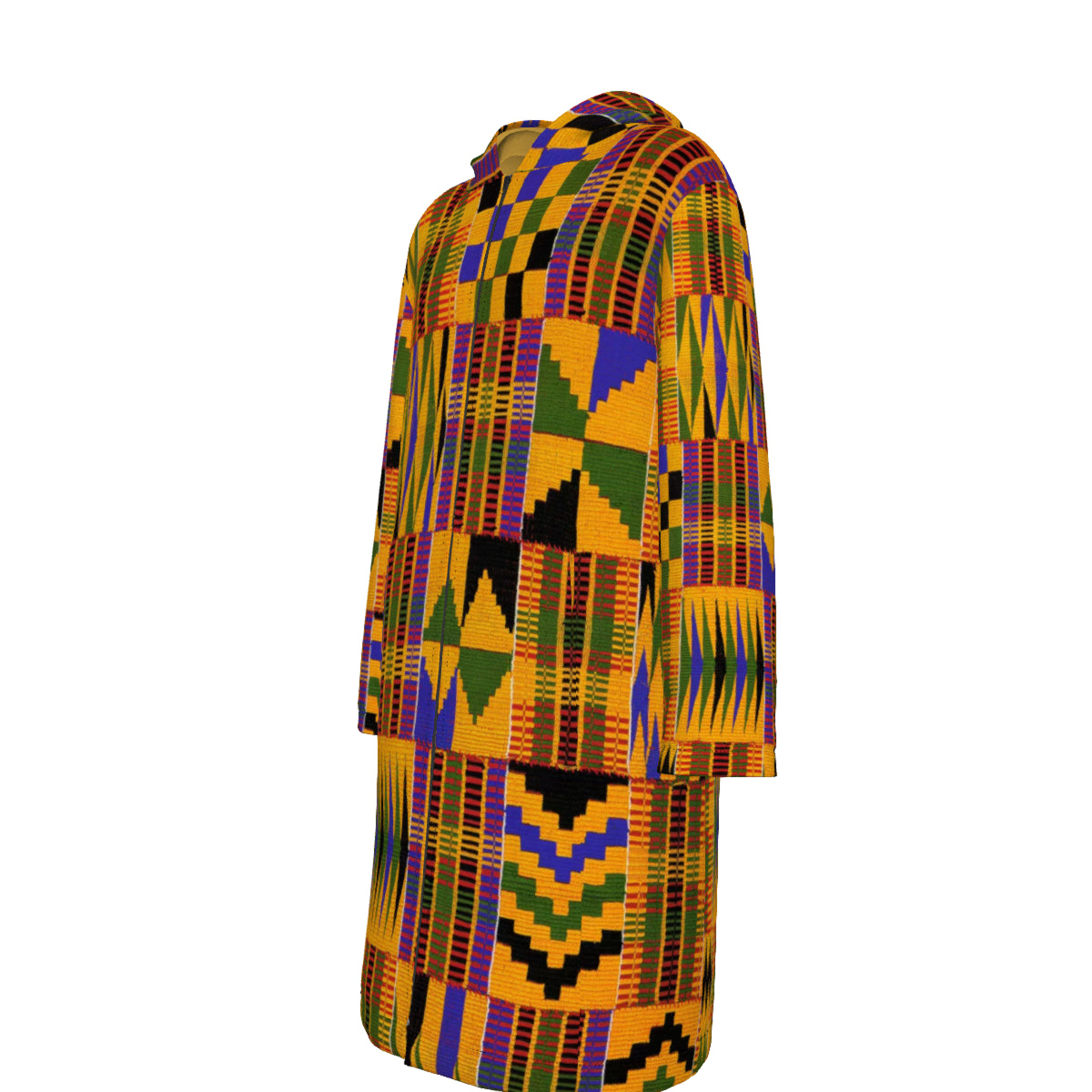 KENTE OG All-Over Print Long Fleece Windbreaker