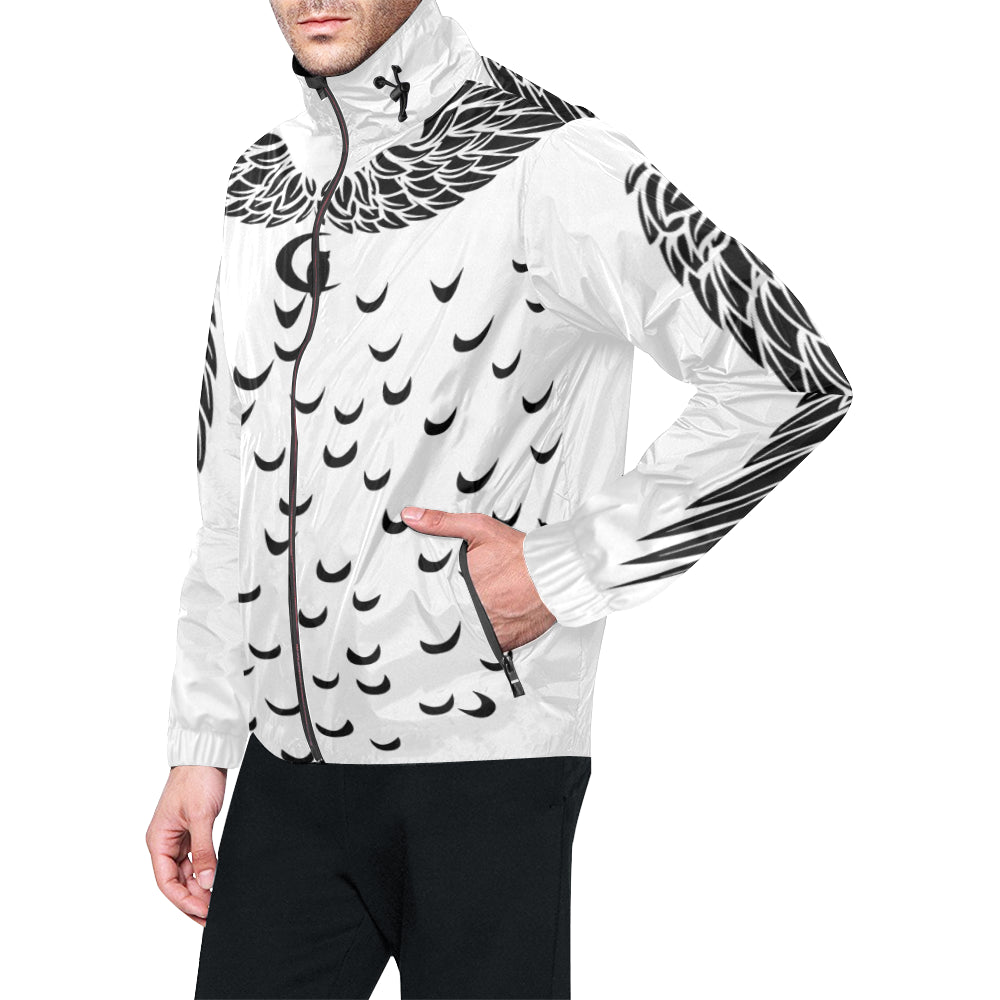 LCC WINGZ WHITE All Over Print Windbreaker for Unisex