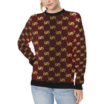 EXCELLENCE BRDXGLD Women's Rib Cuff Crew Neck Sweatshirt (Model H34)