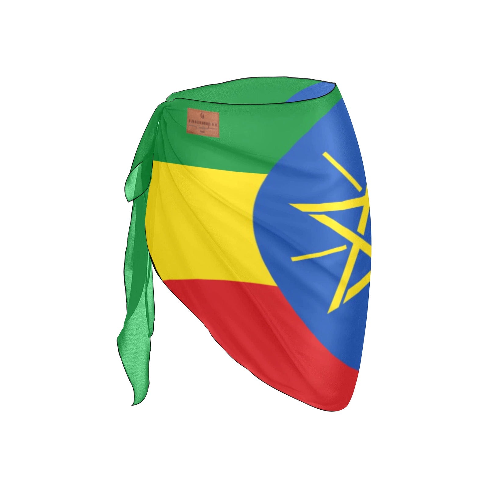 ETHIOPIA FLAG Beach Sarong Wrap