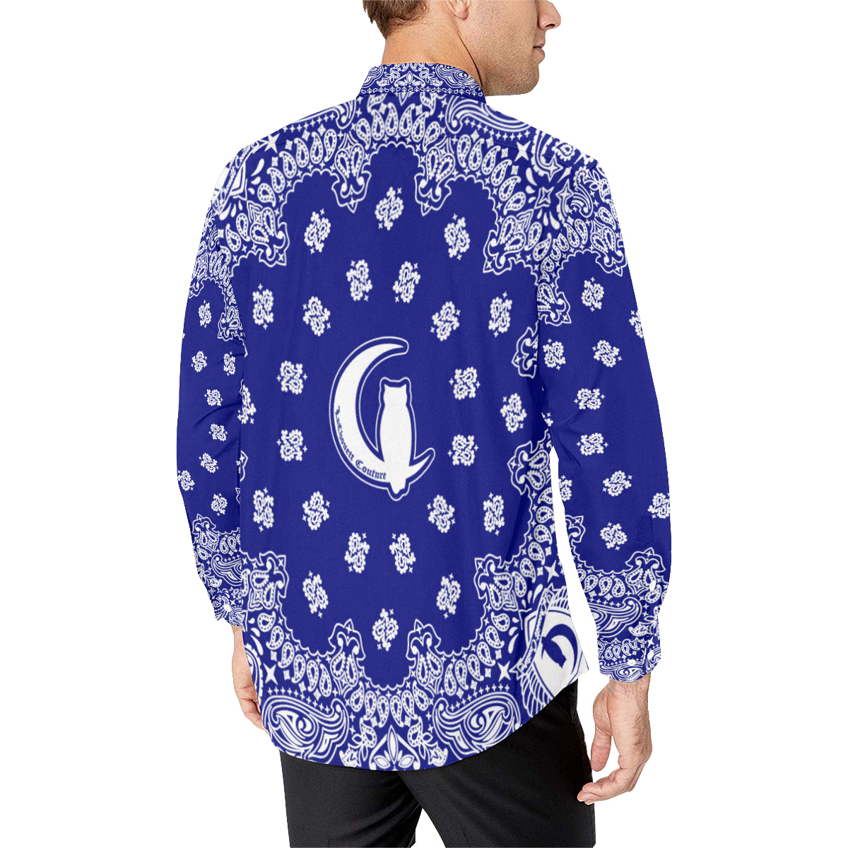 BANDANA Cs'UP Men's All Over Print Casual Dress Shirt