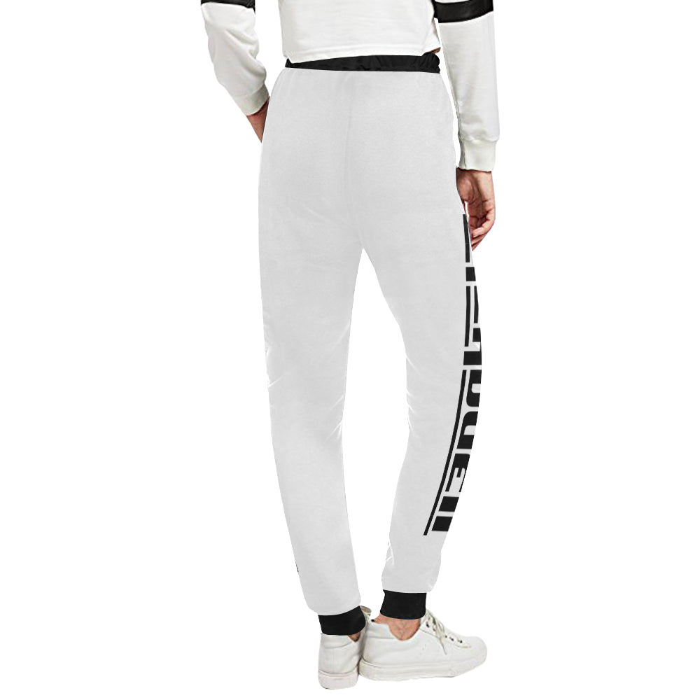 LCC BLACC BORDER WHT Women's All Over Print Sweatpants (Model L11)