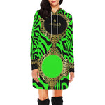 PRIVILEGE FLUO All Over Print Hoodie Mini Dress