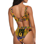 OG KENTE Sport Top & High-Waisted Bikini Swimsuit