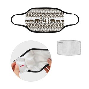 ELELPHANT ORNEMENT Mouth Mask in One Piece (2 Filters Included)