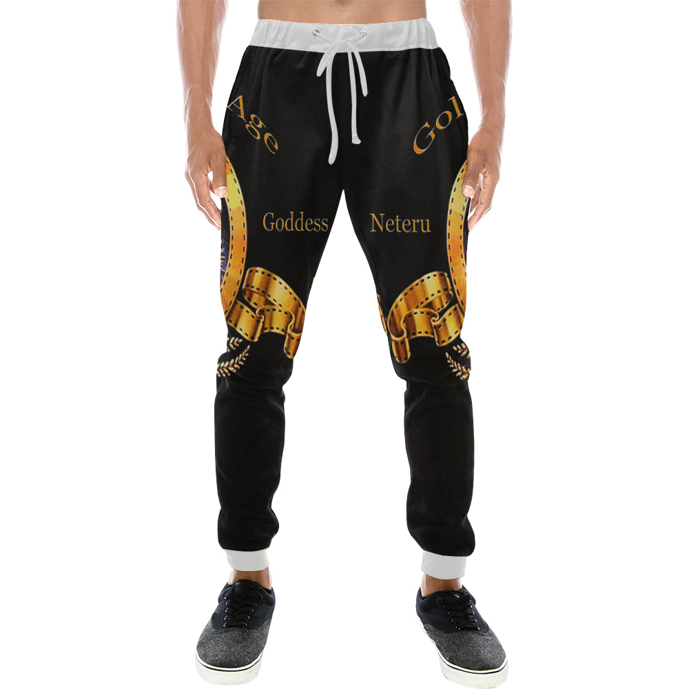 SEKHMET GODDESS BLCWHT Men's All Over Print Sweatpants (Model L11)