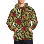 RED ROSES GOLD All Over Print Hoodie for Men