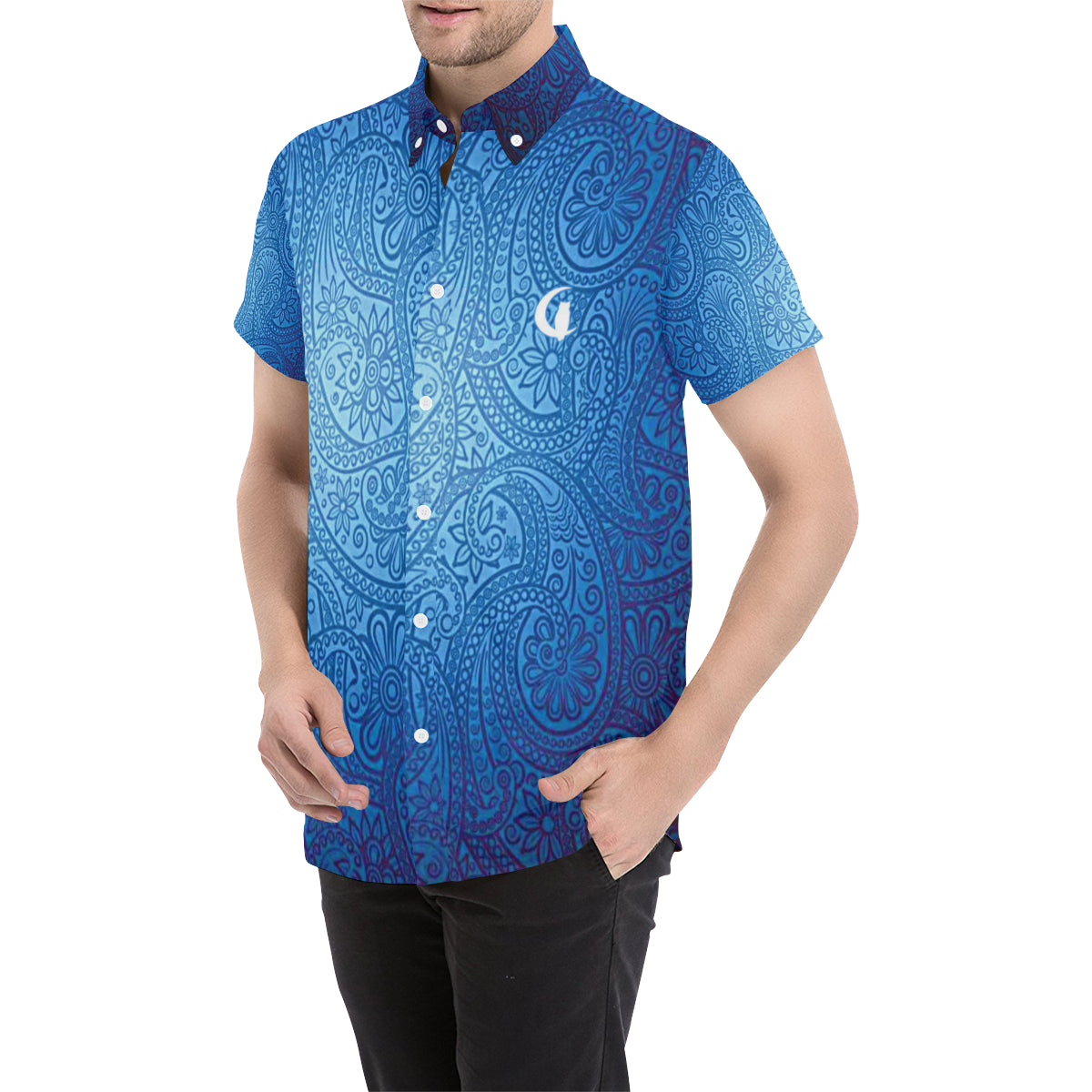 BANDANA LUXURY Cs'UP Men's All Over Print Short Sleeve Shirt