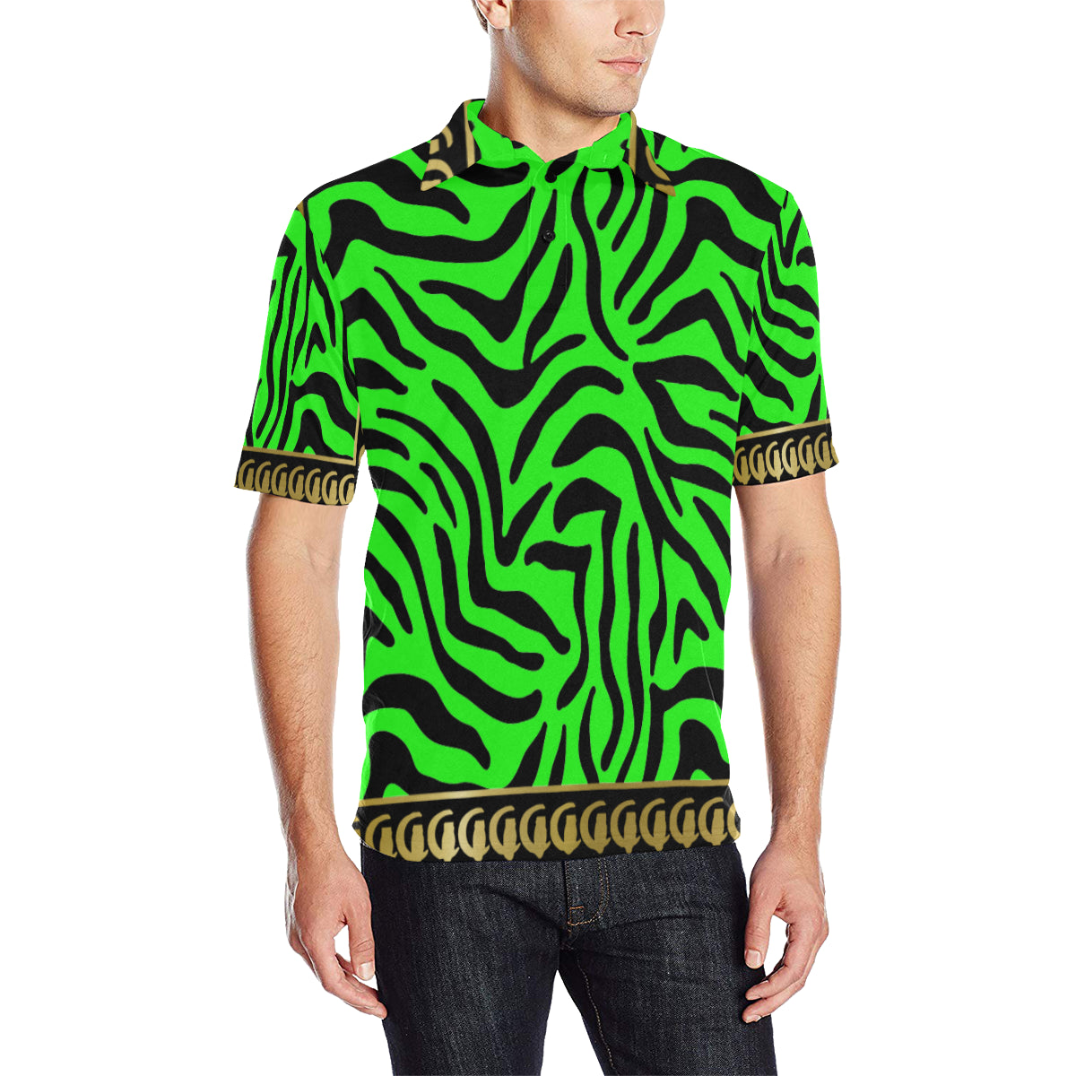 PRIVILEGE Men's All Over Print Polo Shirt