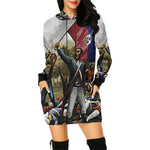 HAITI REVOLUTION All Over Print Hoodie Mini Dress