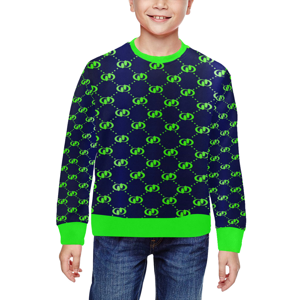 EXCELLANCE SKNK All Over Print Crewneck Sweatshirt for Kids (Model H29)