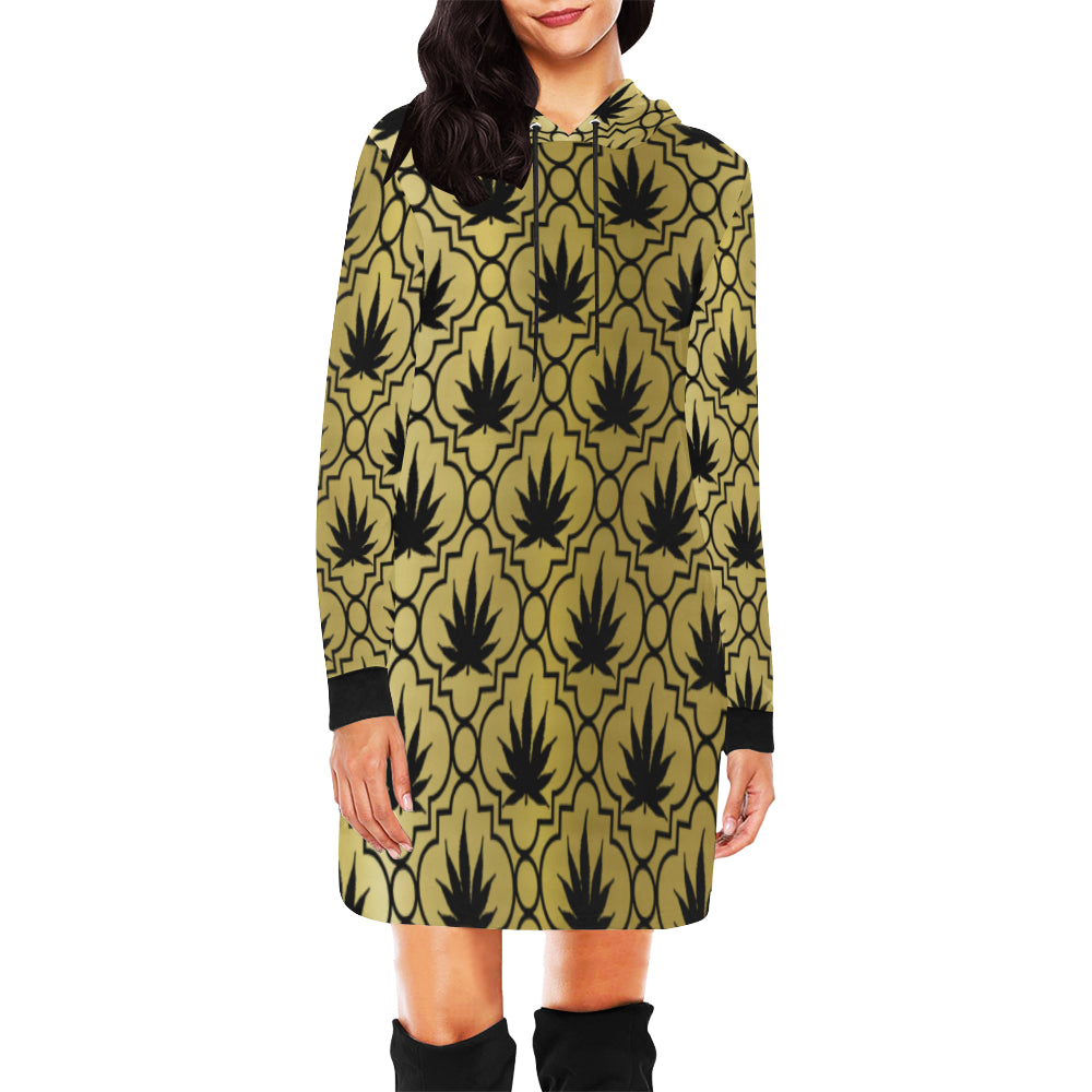 HIGHLEAF GOLD All Over Print Hoodie Mini Dress