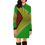 GUYANA FLAG All Over Print Hoodie Mini Dress