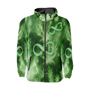 INFINITY GREEN COSMOS All Over Print Windbreaker for Unisex