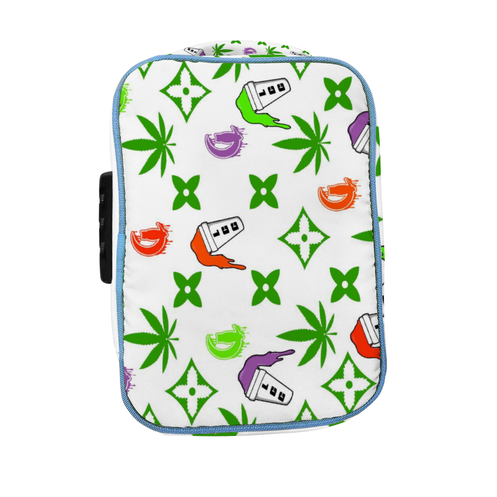 LEAN BACC Bags Combination Lock Active Charcoal Cigar Bag Zipper Closure