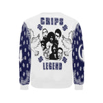CRIP LEGEND Men's Rib Cuff Crew Neck Sweatshirt