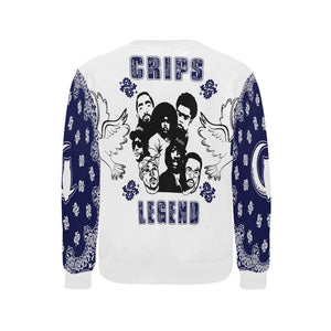 CRIP LEGEND Men's Rib Cuff Crew Neck Sweatshirt