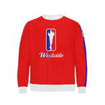 WESTSIDE Men's Rib Cuff Crew Neck Sweatshirt