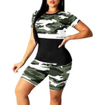 CAMOUFLAGE Women's Short Yoga Set