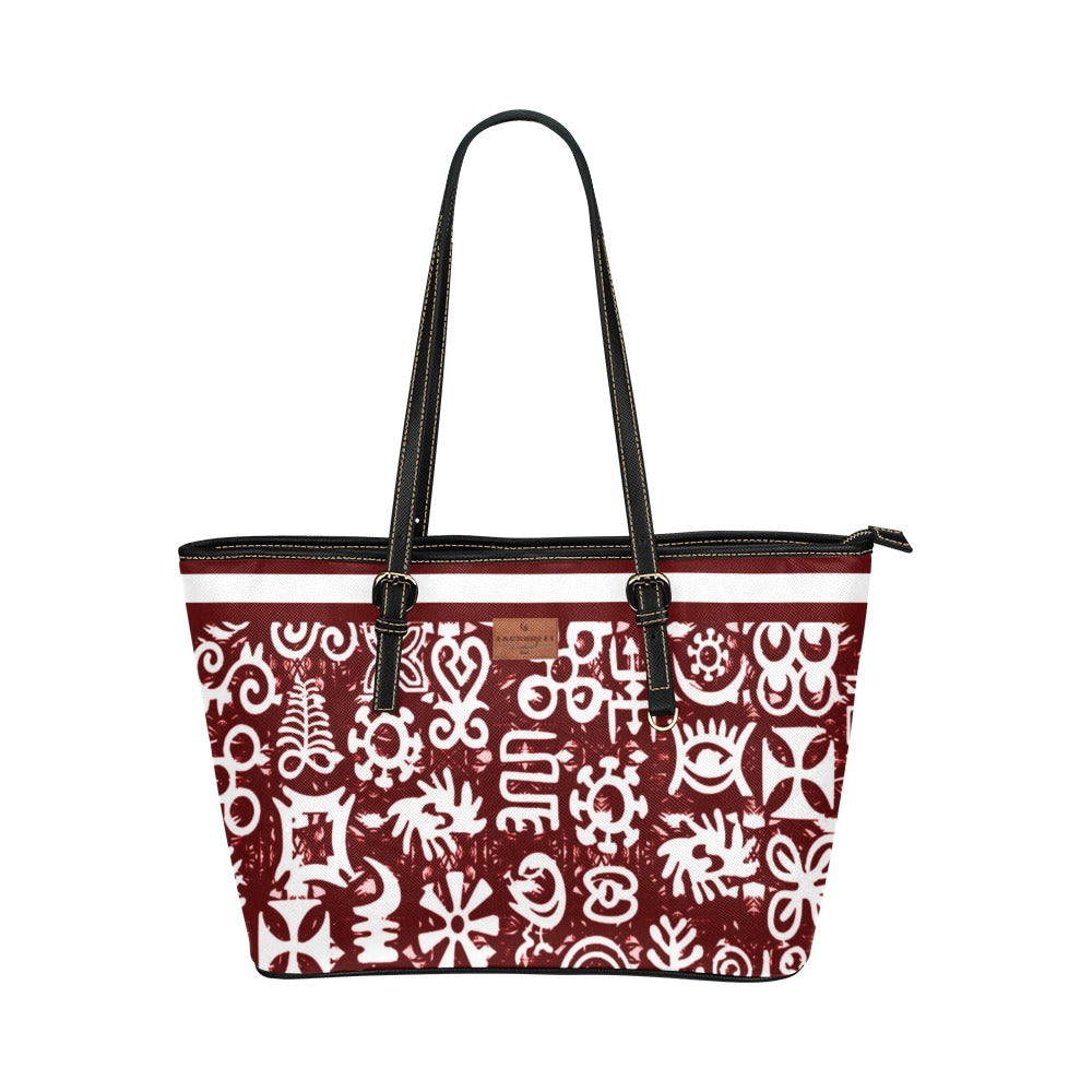 ADINKRA MX Leather Tote Bag/Small