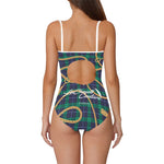 PLAID IN GOLD Strap Swimsuit