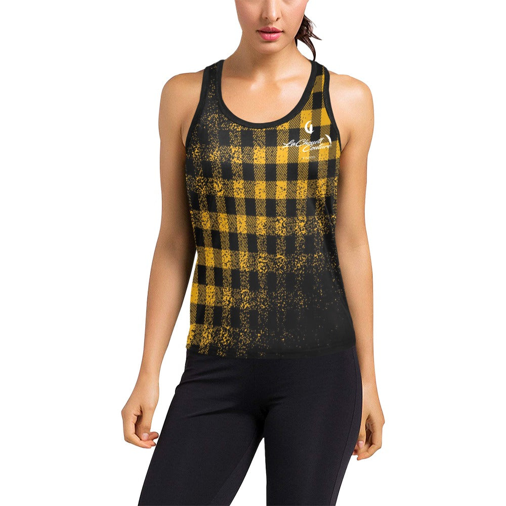 DUSTY PLAID Women's Racerback Tank Top