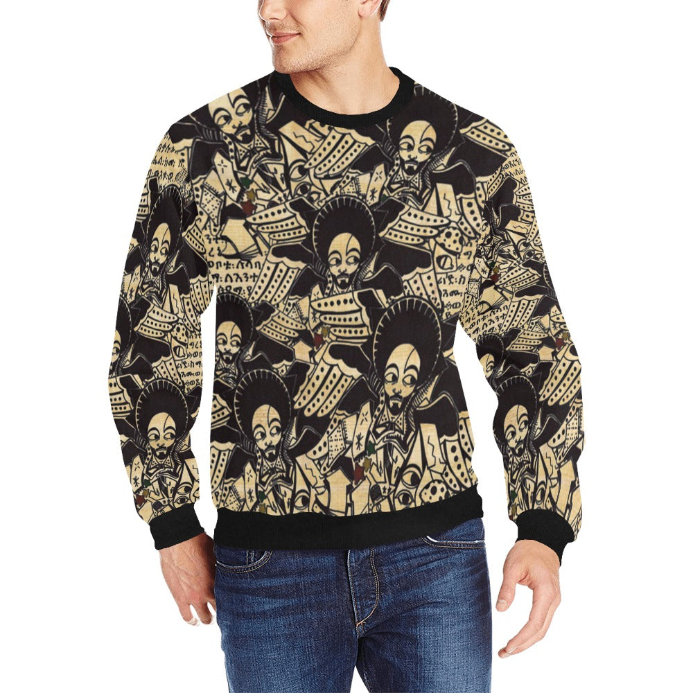 SATTA MASSAGANA Men's Rib Cuff Crew Neck Sweatshirt