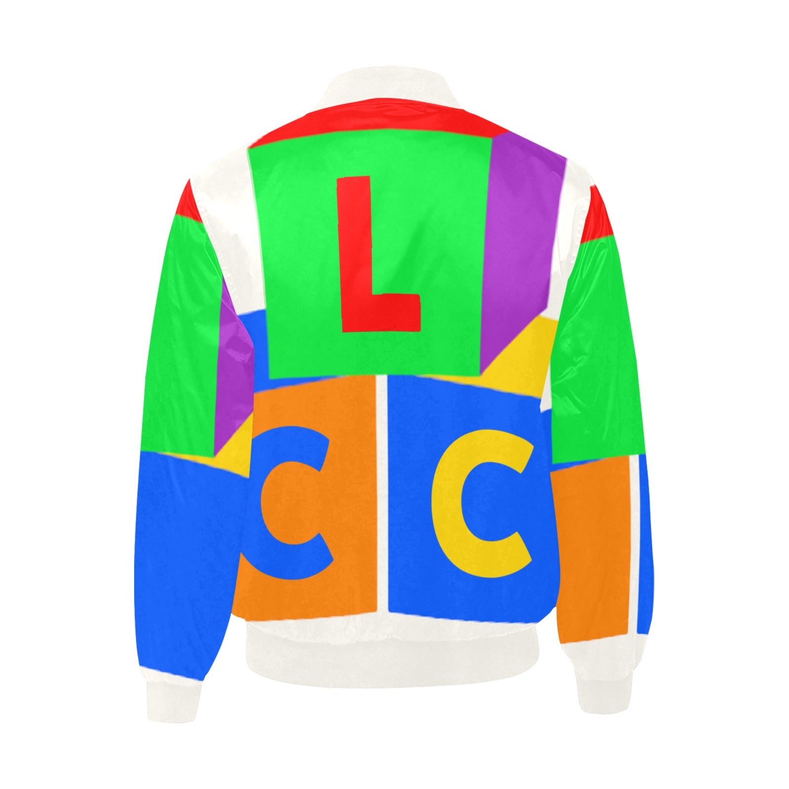 LCC COLORING FULL All Over Print Quilted Bomber Jacket for Men (Model H33)