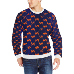 EXCELLENCE ORNGE Men's Rib Cuff Crew Neck Sweatshirt