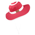 TUNISIA FLAG Wide Brim Bucket Hat