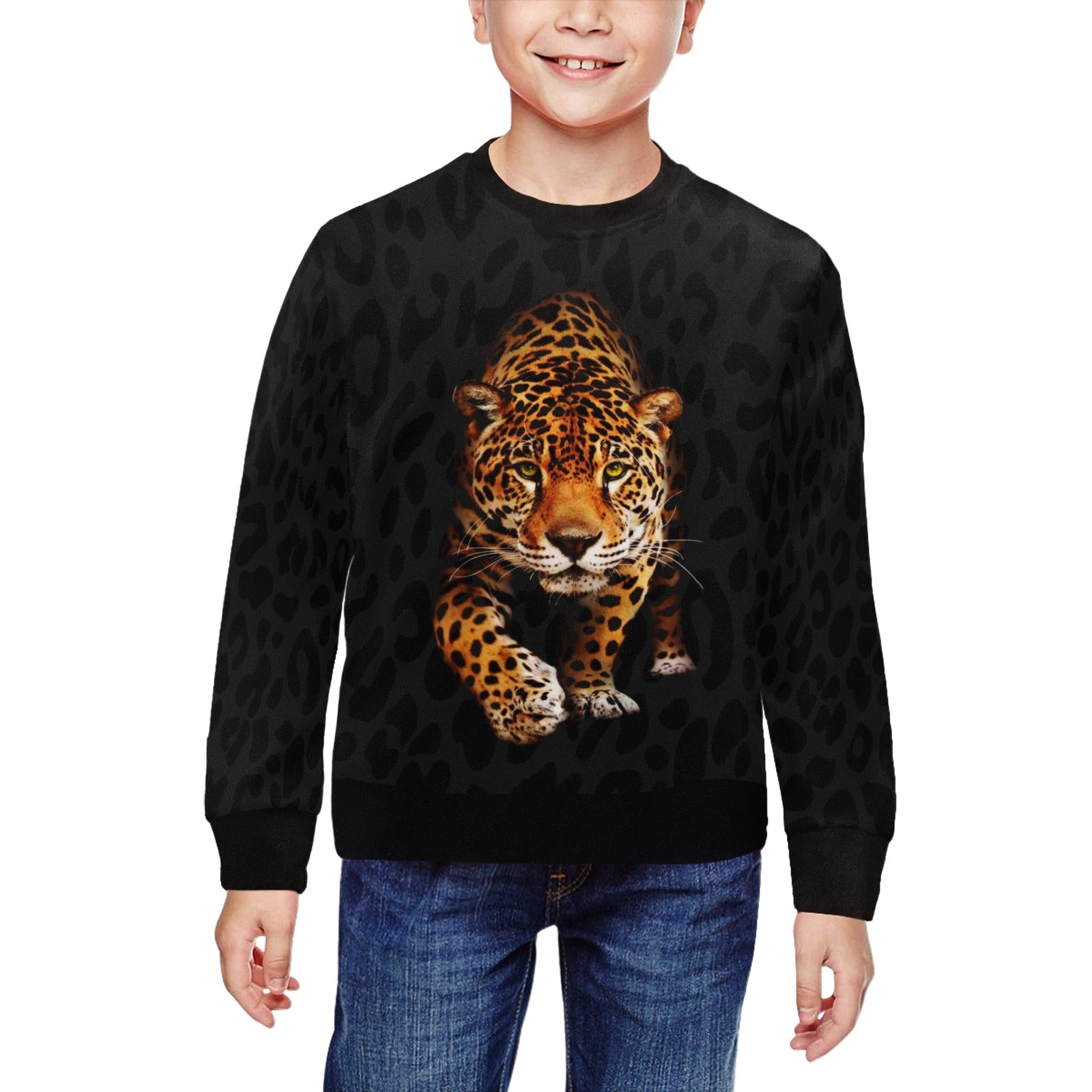 JAGUAR All Over Print Crewneck Sweatshirt for Kids