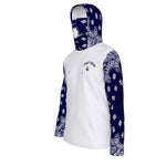 BANDANA NAVY BLUE Unisex Pullover Hoodie With Mask