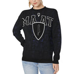 MA'AT Women's Rib Cuff Crew Neck Sweatshirt (Model H34)