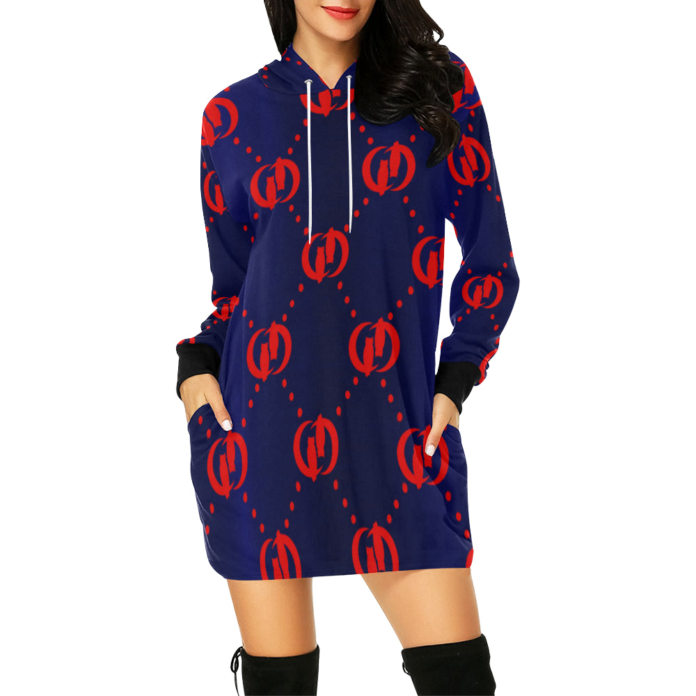 GOODIE BR All Over Print Hoodie Mini Dress