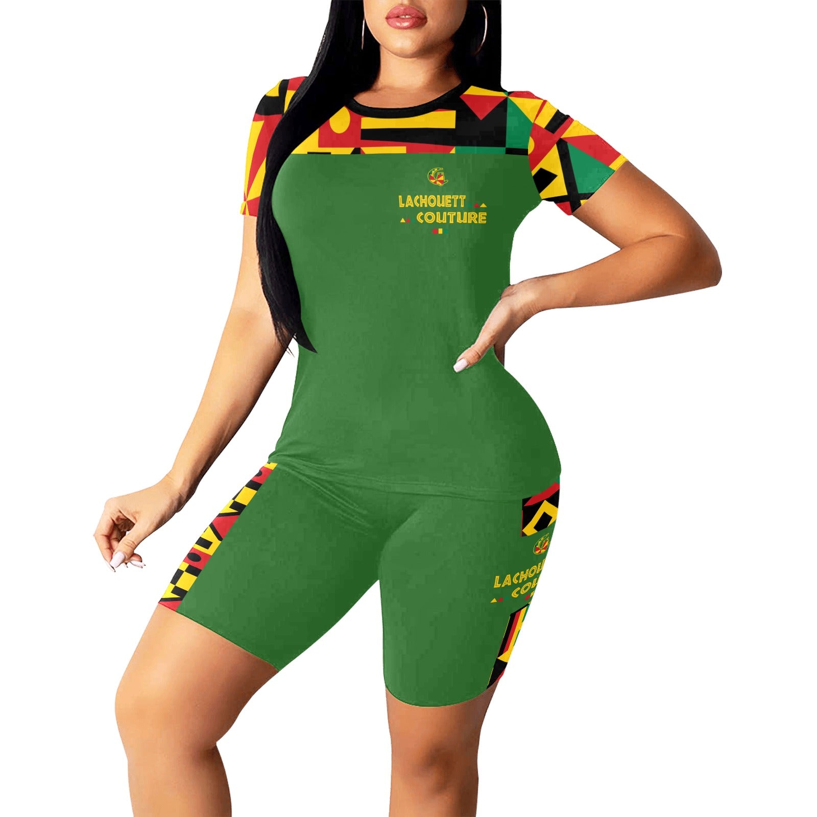 KENTE BUTAN Women's Short Yoga Set