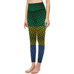 GABON FLAG All Over Print High-Waisted Leggings