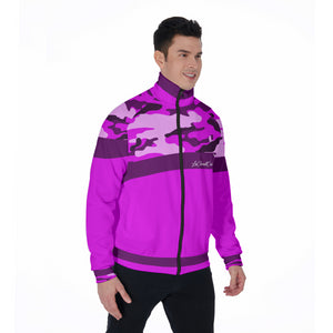 CAMOUFLAGE GRAPES Stand Collar Jacket