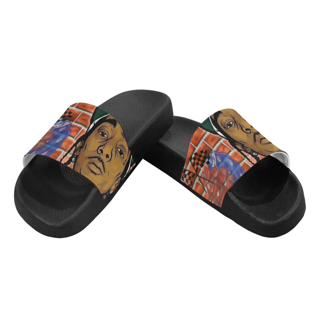 NIPSEY MARATHON CONTINUE Men's Slide Sandals (Model 057)