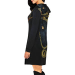 KING LACHOUETT All Over Print Hoodie Mini Dress