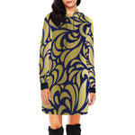 GORGIOUS LEAF BLGLD All Over Print Hoodie Mini Dress