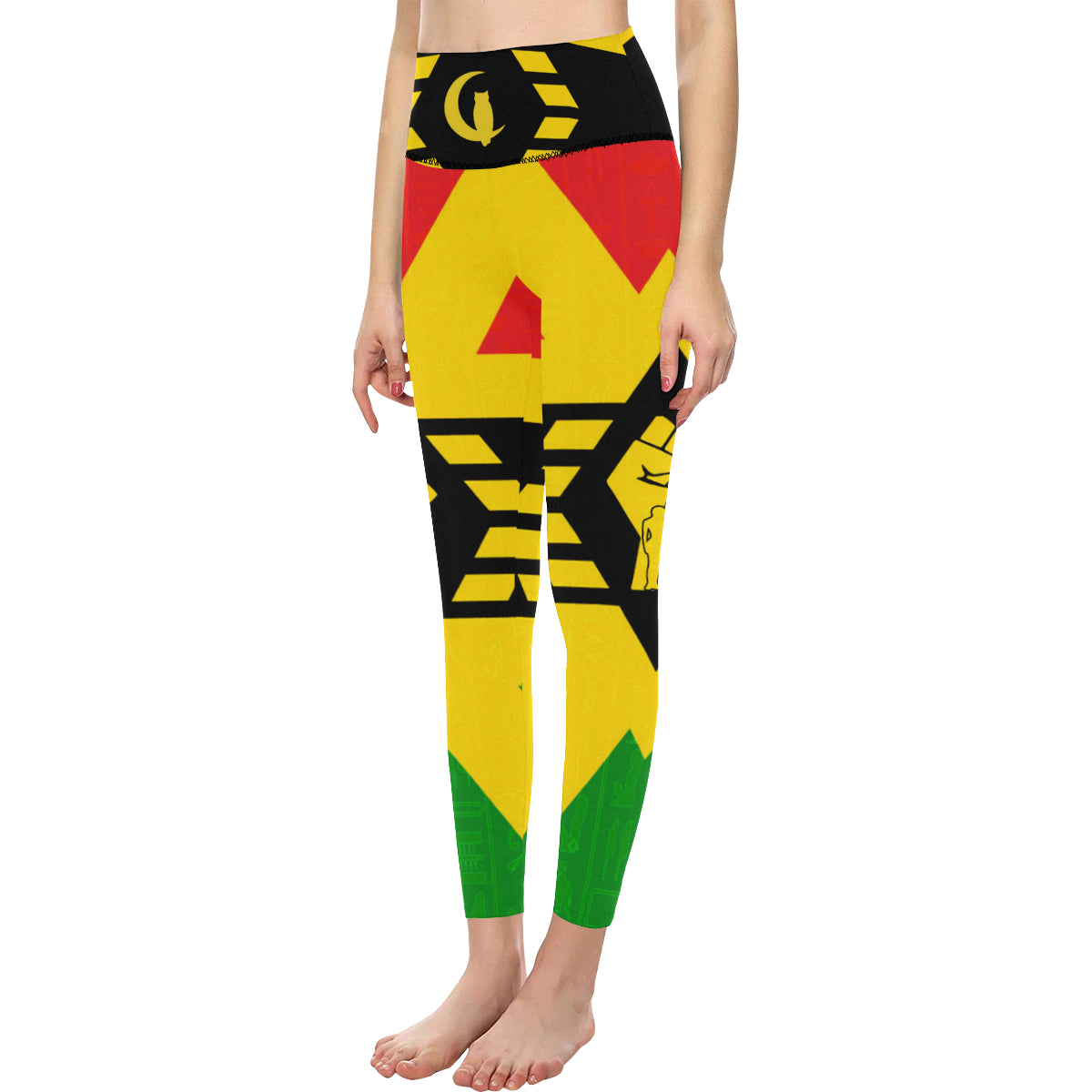 FIST UP RBG All Over Print High-Waisted Leggings