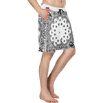 BANDANA WHT Men's All Over Print Casual Shorts