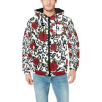 RED ROSES Men's Padded Hooded Jacket