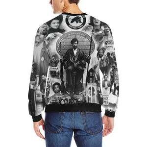 BLACK PANTHER PARTY Men's Rib Cuff Crew Neck Sweatshirt