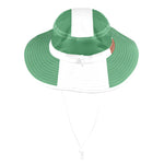 NIGERIA FLAG Wide Brim Bucket Hat