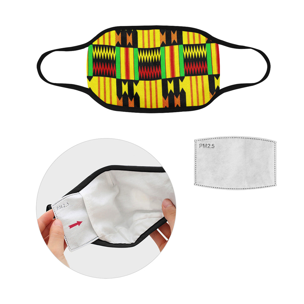 KENTE RASTA Mouth Mask in One Piece (2 Filters Included)