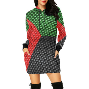 MADA FLAG All Over Print Hoodie Mini Dress